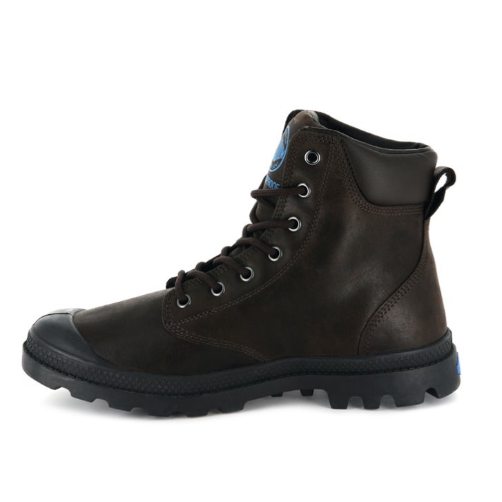 Bottes Palladium Pampa Cuff WP LUX Femme Chocolat | FR NOT426S